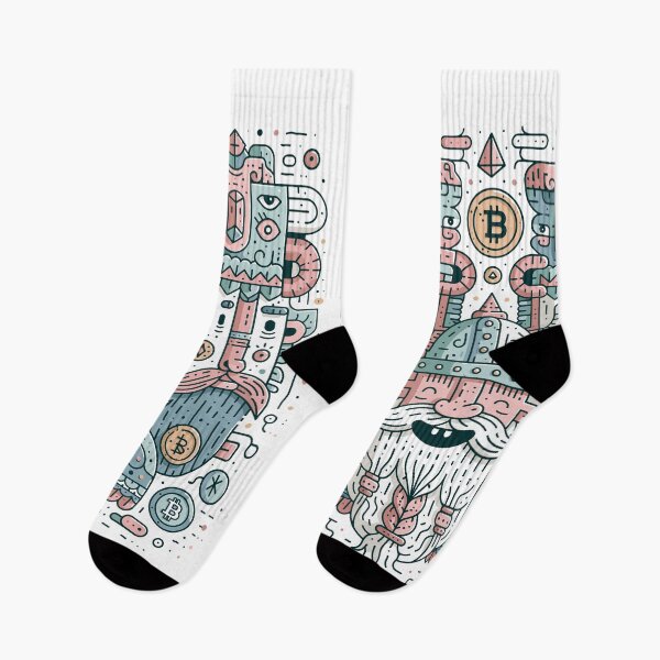 Item preview, Crypto Viking Totem — Bitcoin and ETH Guardians designed and sold by Romgora.