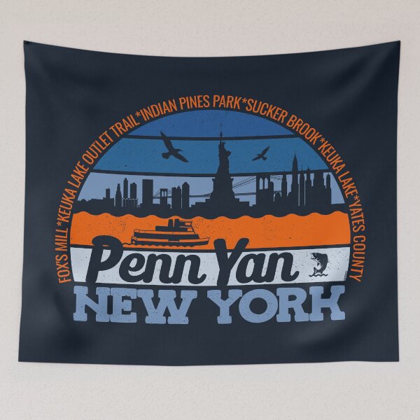 Item preview, Penn Yan New York Sunset Retro Vintage Local Pride Logo designed and sold by CRHPOD20.