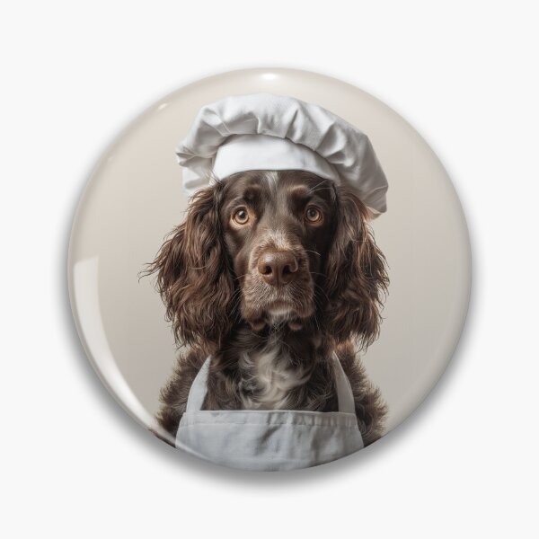 Item preview, Funny Boykin Spaniel Dog Chef Realistic Animal Cooking Humor Art designed and sold by LazyOwlStore.