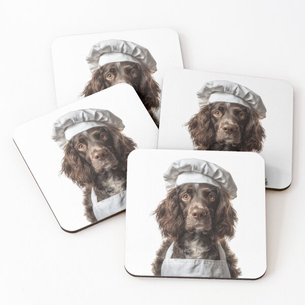 Item preview, Funny Boykin Spaniel Dog Chef Realistic Animal Cooking Humor Art designed and sold by LazyOwlStore.