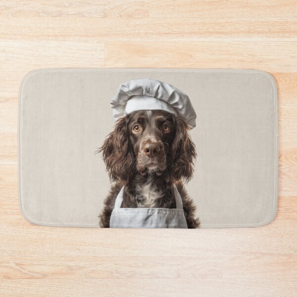Item preview, Funny Boykin Spaniel Dog Chef Realistic Animal Cooking Humor Art designed and sold by LazyOwlStore.