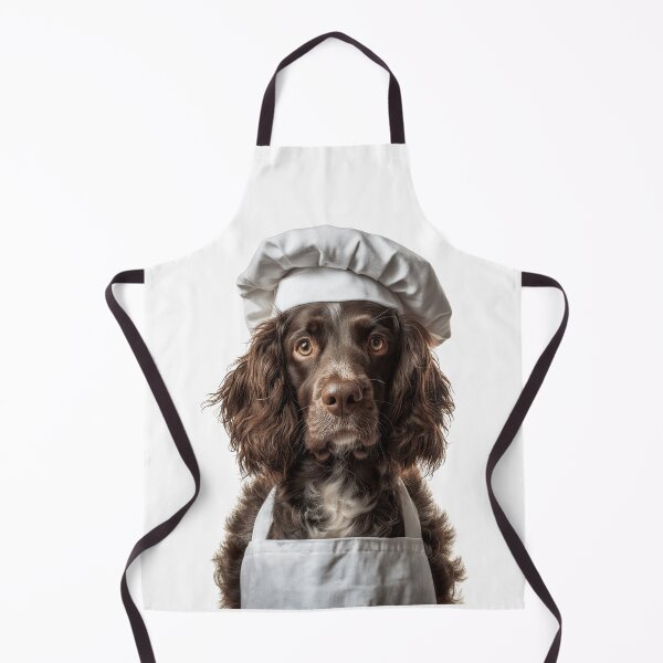 Item preview, Funny Boykin Spaniel Dog Chef Realistic Animal Cooking Humor Art designed and sold by LazyOwlStore.