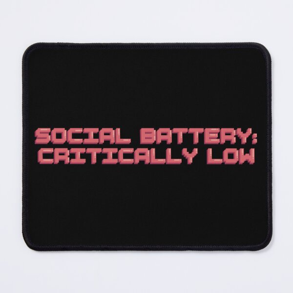 Item preview, Social Battery Critically Low Pixel Gamer Introvert Sticker designed and sold by alexmaushaus.