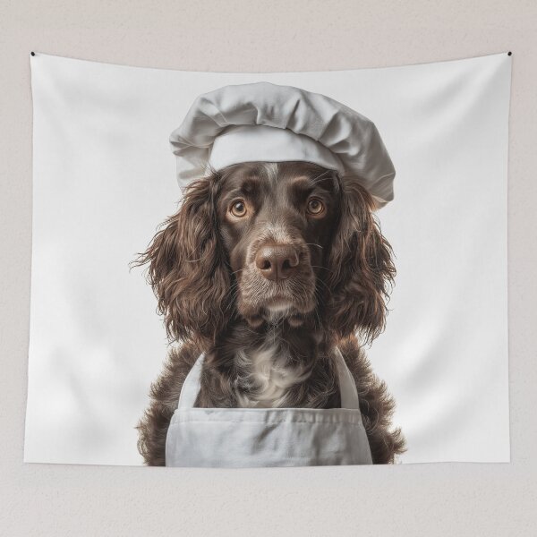 Item preview, Funny Boykin Spaniel Dog Chef Realistic Animal Cooking Humor Art designed and sold by LazyOwlStore.
