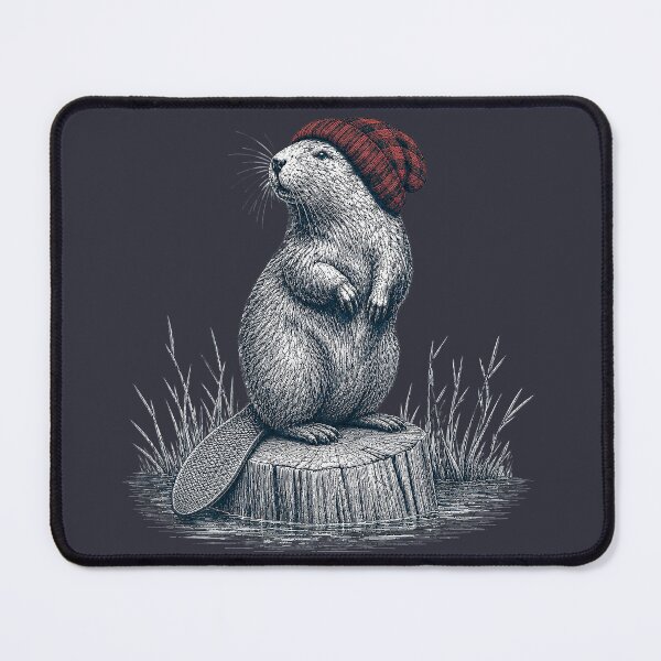 Item preview, Beaver wearing a hat designed and sold by Silvered-Wings.