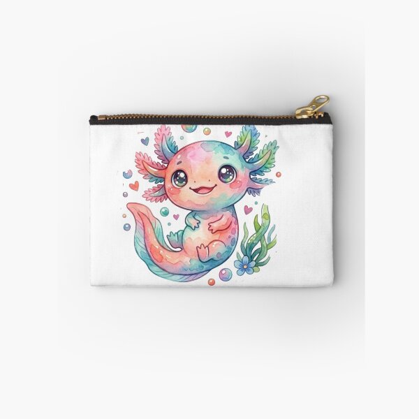 Item preview, Cute Rainbow Watercolor Axolotl - Kawaii Pastel Sticker designed and sold by DreamyBrushArt.