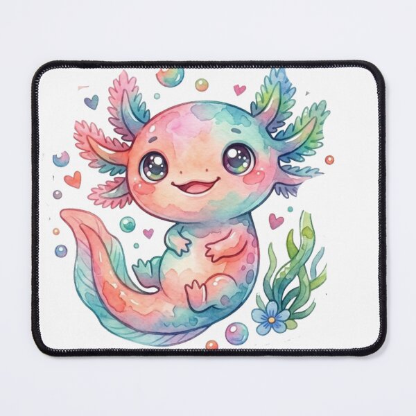 Item preview, Cute Rainbow Watercolor Axolotl - Kawaii Pastel Sticker designed and sold by DreamyBrushArt.