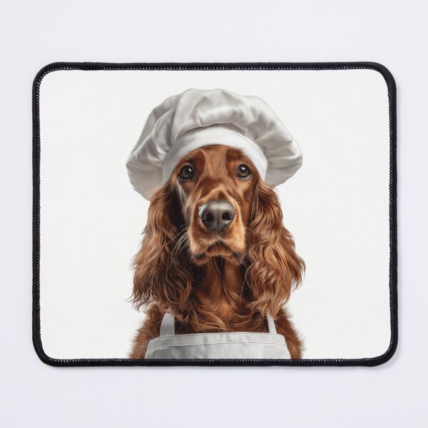 Item preview, Funny Irish Setter Dog Chef Realistic Animal Cooking Humor Art designed and sold by LazyOwlStore.