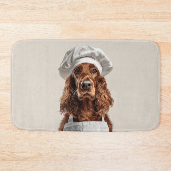 Item preview, Funny Irish Setter Dog Chef Realistic Animal Cooking Humor Art designed and sold by LazyOwlStore.