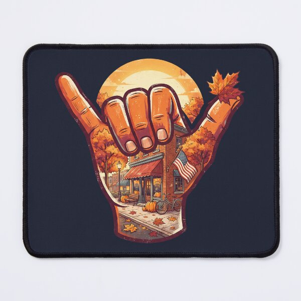 Item preview, USA Shaka Autumn Small Town Thanksgiving Flag designed and sold by MythicCotton.