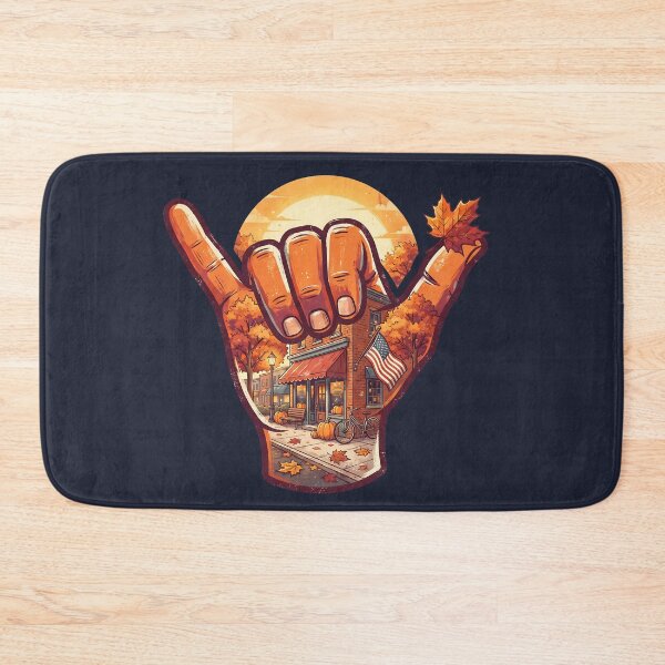 Item preview, USA Shaka Autumn Small Town Thanksgiving Flag designed and sold by MythicCotton.
