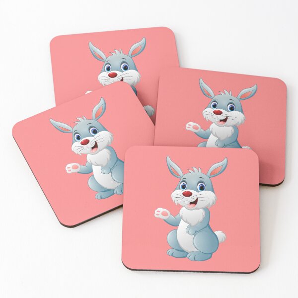 Item preview, Cute Cartoon Grey Bunny Waving designed and sold by SolutionsArt.