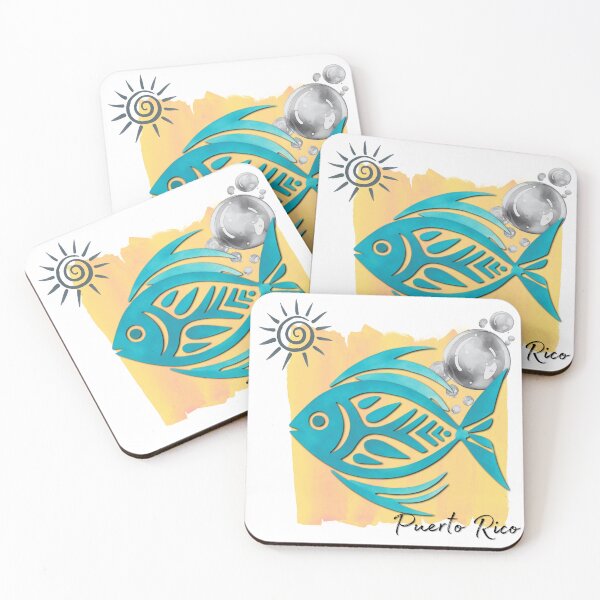 Item preview, Puerto Rico Tropical Fish Watercolor Beach Design designed and sold by DonnaRaine.