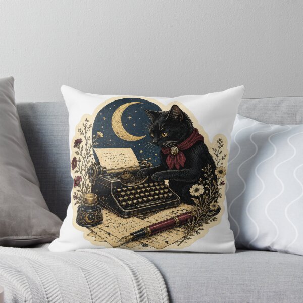 Item preview, Midnight Black Cat at Typewriter designed and sold by -DEEWOLF-.