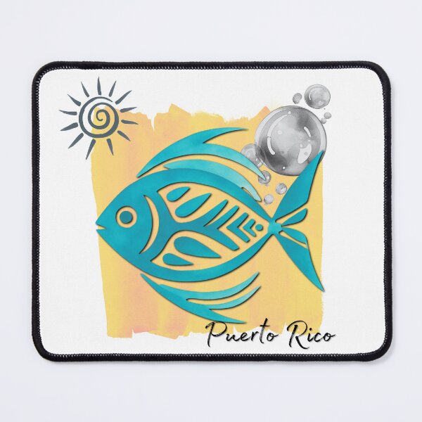 Item preview, Puerto Rico Tropical Fish Watercolor Beach Design designed and sold by DonnaRaine.