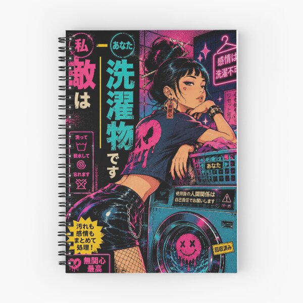 Item preview, The Enemy Is Laundry – Japanese Neon Pop Art designed and sold by obstinator.