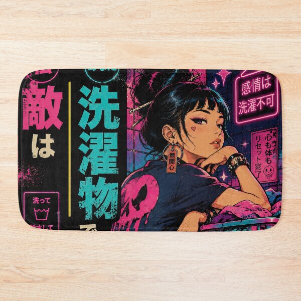 Item preview, The Enemy Is Laundry – Japanese Neon Pop Art designed and sold by obstinator.