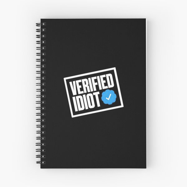 Item preview, Verified Idiot Blue Checkmark Stamp Graphic - Funny Social Media Parody Vector designed and sold by GrimNest.