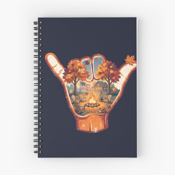 Item preview, USA Shaka Autumn Campfire Thanksgiving Cabin designed and sold by MythicCotton.