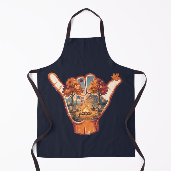 Item preview, USA Shaka Autumn Campfire Thanksgiving Cabin designed and sold by MythicCotton.