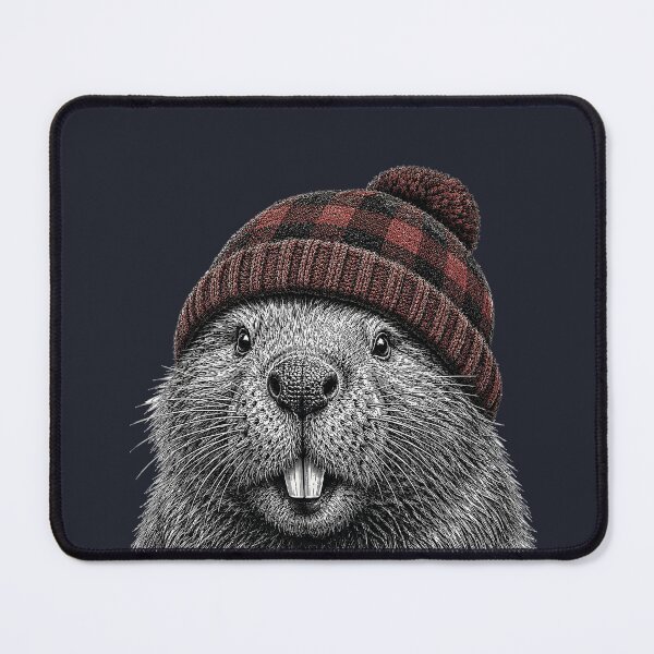 Item preview, Beaver wearing a toque designed and sold by Silvered-Wings.