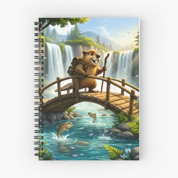 Item preview, Happy Beaver Adventures – Crossing Cedar Falls designed and sold by Clothes With Smiling Animals Walt Gral.