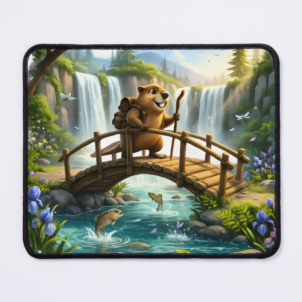 Item preview, Happy Beaver Adventures – Crossing Cedar Falls designed and sold by Clothes With Smiling Animals Walt Gral.