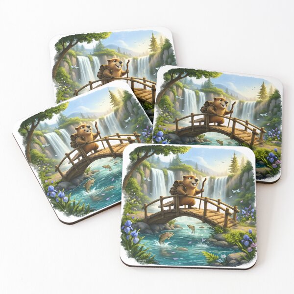 Item preview, Happy Beaver Adventures – Crossing Cedar Falls designed and sold by Clothes With Smiling Animals Walt Gral.