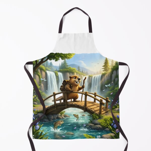 Item preview, Happy Beaver Adventures – Crossing Cedar Falls designed and sold by Clothes With Smiling Animals Walt Gral.