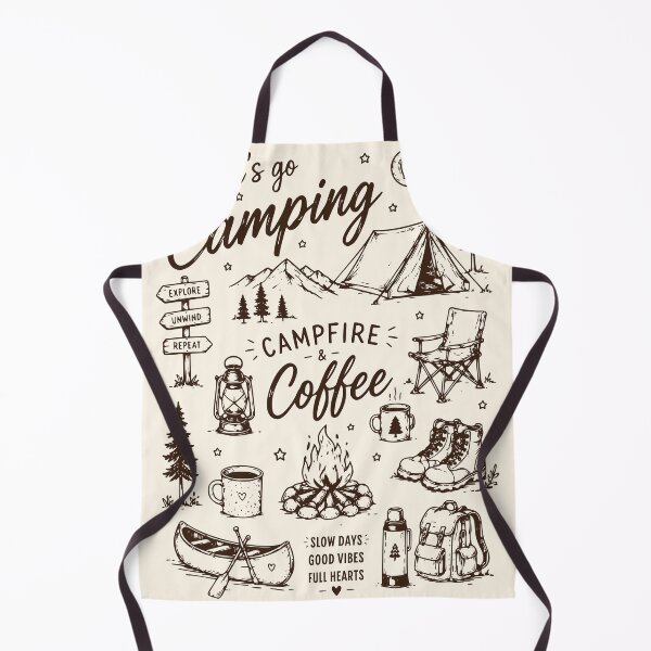 Item preview, Let's Go Camping Campfire Coffee Outdoor Adventure Design designed and sold by TeeVerse27.