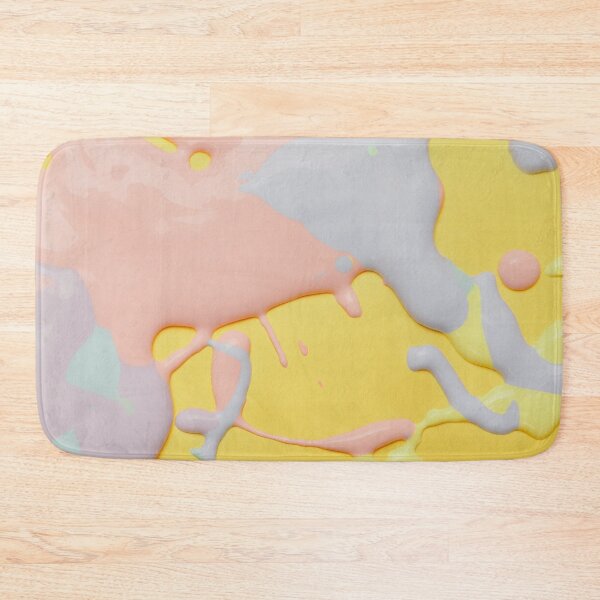 Item preview, Melting Pastels – Abstract Yellow Paint Pour Design designed and sold by BuckaBaby.