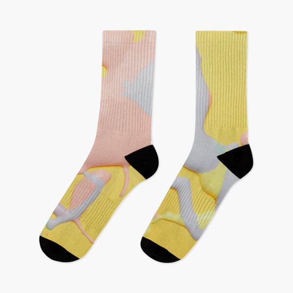 Item preview, Melting Pastels – Abstract Yellow Paint Pour Design designed and sold by BuckaBaby.