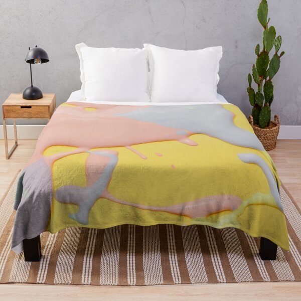 Item preview, Melting Pastels – Abstract Yellow Paint Pour Design designed and sold by BuckaBaby.