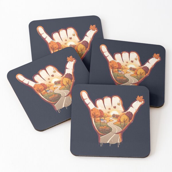 Item preview, USA Shaka Autumn Covered Bridge Thanksgiving designed and sold by MythicCotton.