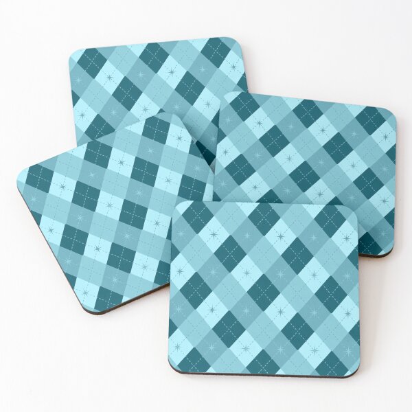 Item preview, Mid Century Modern Argyle Pattern | Retro Blue Geometric Design designed and sold by Vileprint.