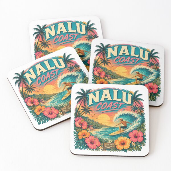 Item preview, Nalu Coast Surf Paradise | Vintage Tropical Surf T-Shirt designed and sold by Nalu Coast.