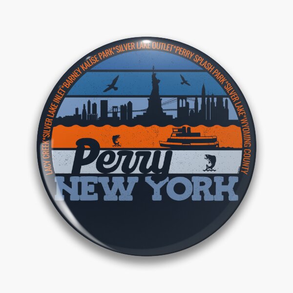 Item preview, Perry New York Sunset Retro Vintage Local Pride Logo designed and sold by CRHPOD20.