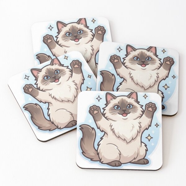 Item preview, Cute Kawaii Ragdoll Cat with Blue Eyes designed and sold by PrintforDesign.