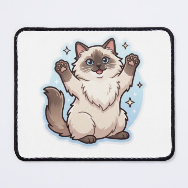 Item preview, Cute Kawaii Ragdoll Cat with Blue Eyes designed and sold by PrintforDesign.