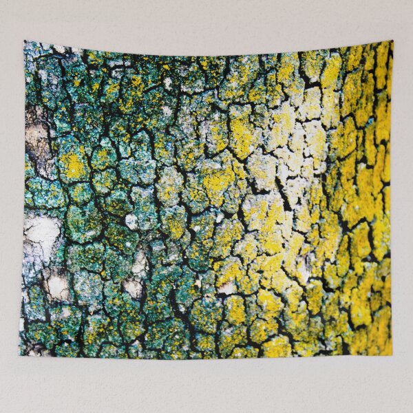 Item preview, Green and Yellow Abstract Tree Trunk designed and sold by Hena Tayeb.