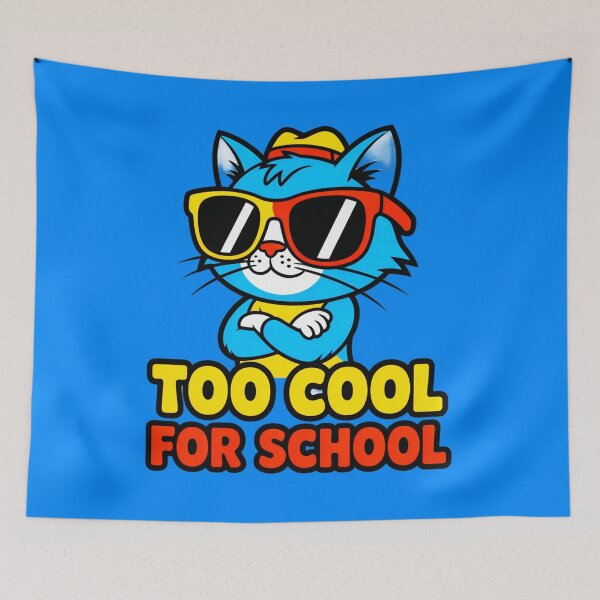 Item preview, Funny Cat Too Cool For School designed and sold by SteezeeStore.