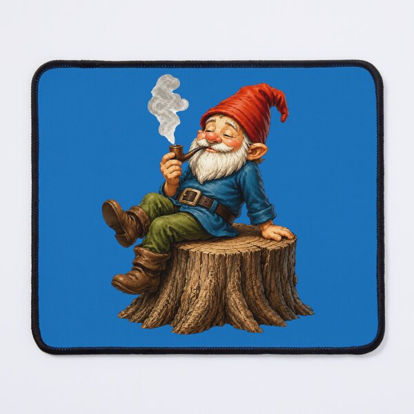 Item preview, Taking a Break – Relaxing Garden Gnome with Pipe designed and sold by Alpine-Ink.