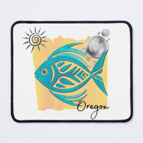 Item preview, Oregon Tropical Fish Watercolor Beach Design designed and sold by DonnaRaine.
