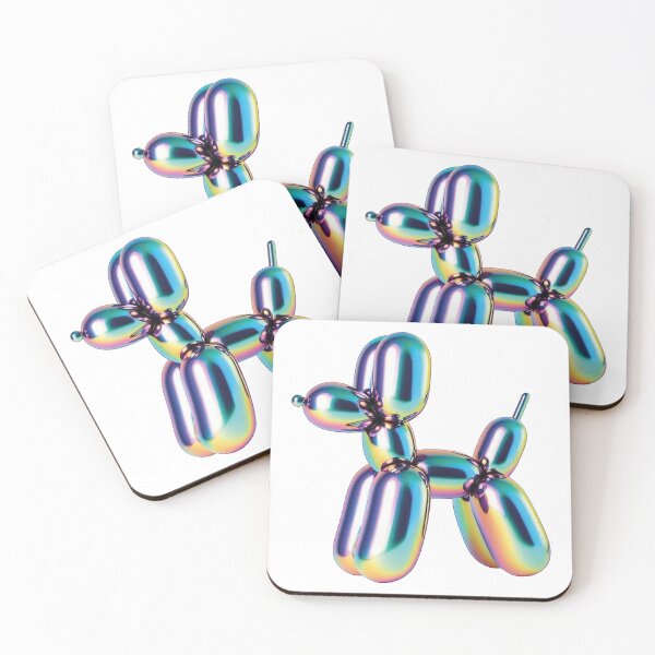 Item preview, Colorful Balloon Dog Pop Art: Aesthetic Balloon Animal Silhouette and Modern Sculptures Fan Art designed and sold by benja-08.