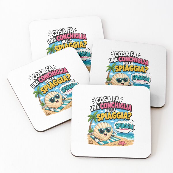 Item preview, Spiaggia – Funny Seashell Pun | Cute Beach Cartoon Design designed and sold by RipantinaFantasy .
