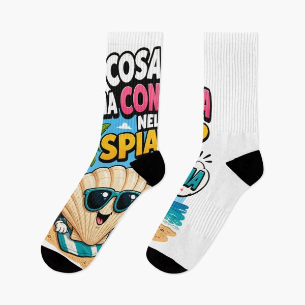 Item preview, Spiaggia – Funny Seashell Pun | Cute Beach Cartoon Design designed and sold by RipantinaFantasy .