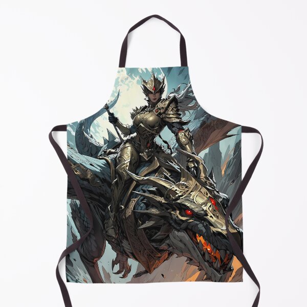 Item preview, Dragon Rider Queen Epic Fantasy Premium RPG Artwork designed and sold by BorgSpareParts.
