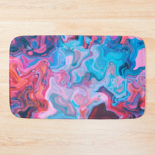 Item preview, Electric Tide – Pink and Blue Fluid Abstract Painting designed and sold by BuckaBaby.