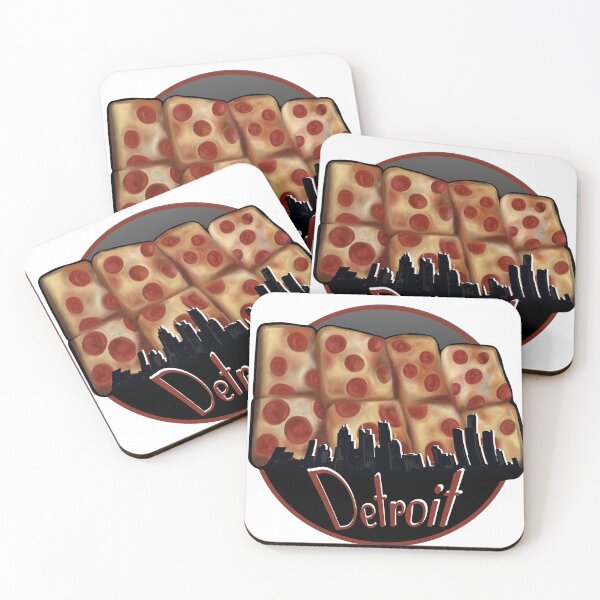 Item preview, Detroit style pizza with skyline designed and sold by Tirish56.