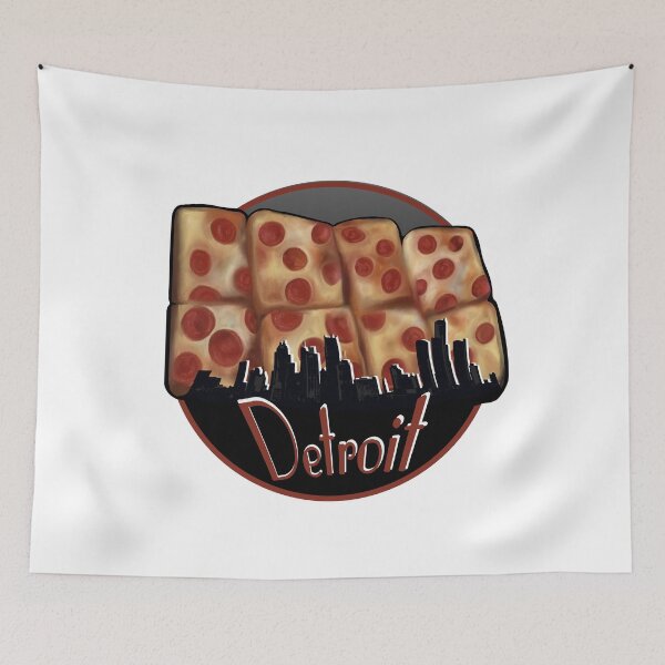 Item preview, Detroit style pizza with skyline designed and sold by Tirish56.